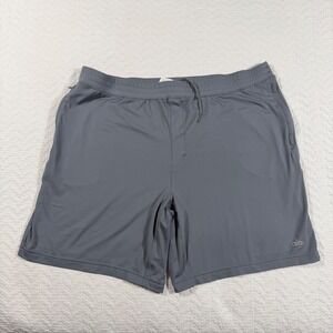 Alo Yoga Mens Conquer React Performance Shorts 7 Inch Gray 2XL Athletic Gym EUC